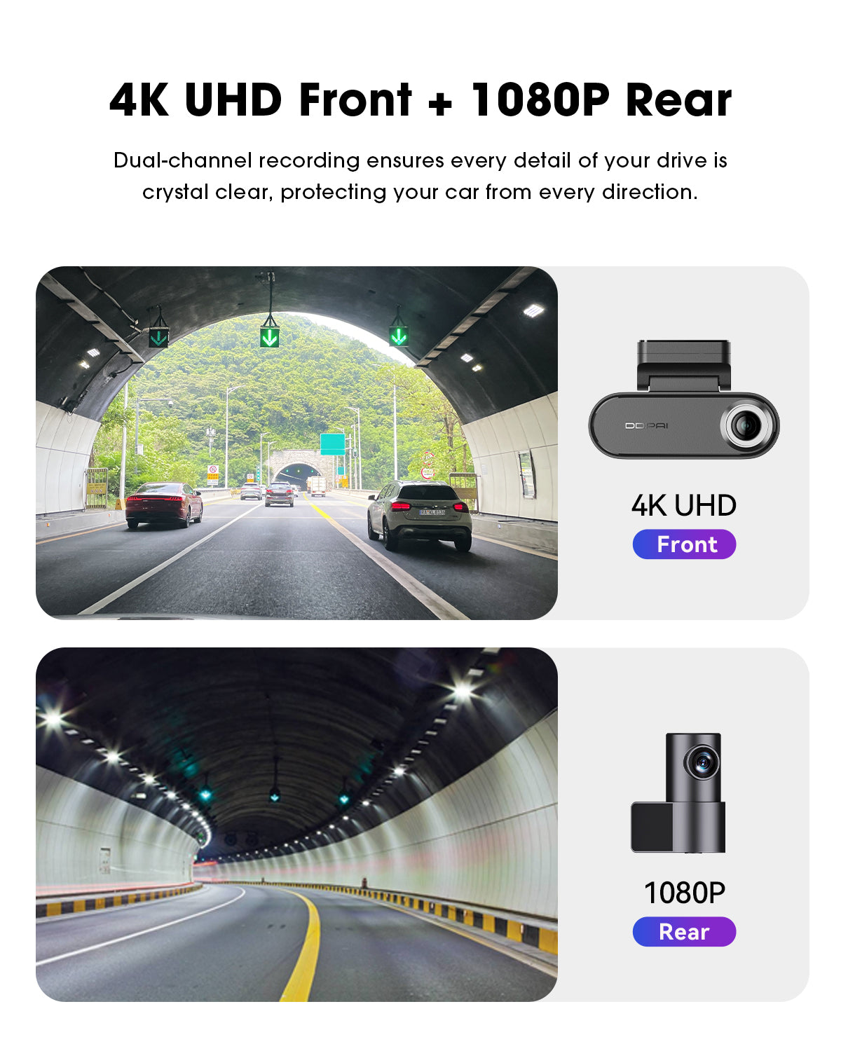 กล้องติดรถยนต์ N5 Dual 2026 4K