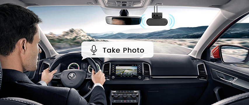 Smart voice control enables hands-free photo capture while driving