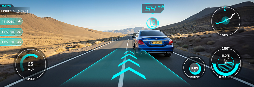 DDPAI Mini 7X SR 2.0 driving data overlay scene