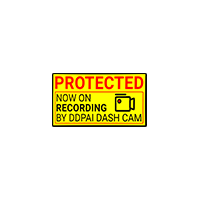 DDPAI dash cam warning sticker
