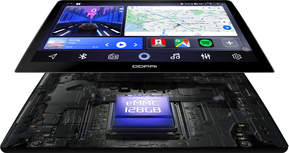 Built-in eMMc storage of DDPAI S Series car display